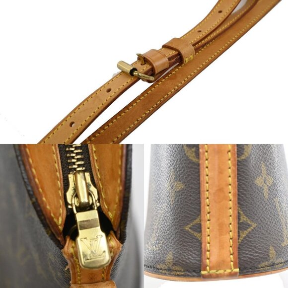 LOUIS VUITTON Logo Drouot Shoulder Bag Monogram Leather Brown M51290 88EF355 - Picture 8 of 16